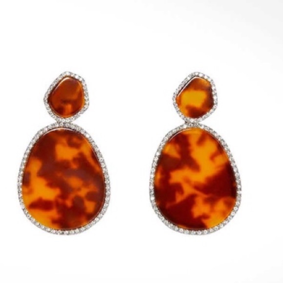 ZARA IRIDESCENT STATEMENT EARRINGS - SILVER